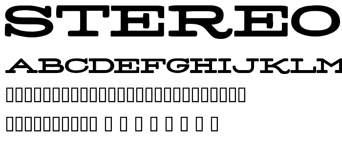 Stereo Normal font
